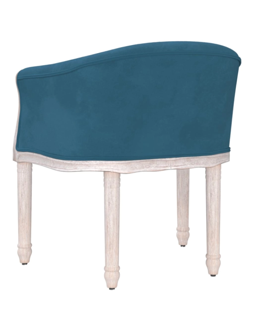 imagem de vidaXL Cadeira de jantar veludo azul6