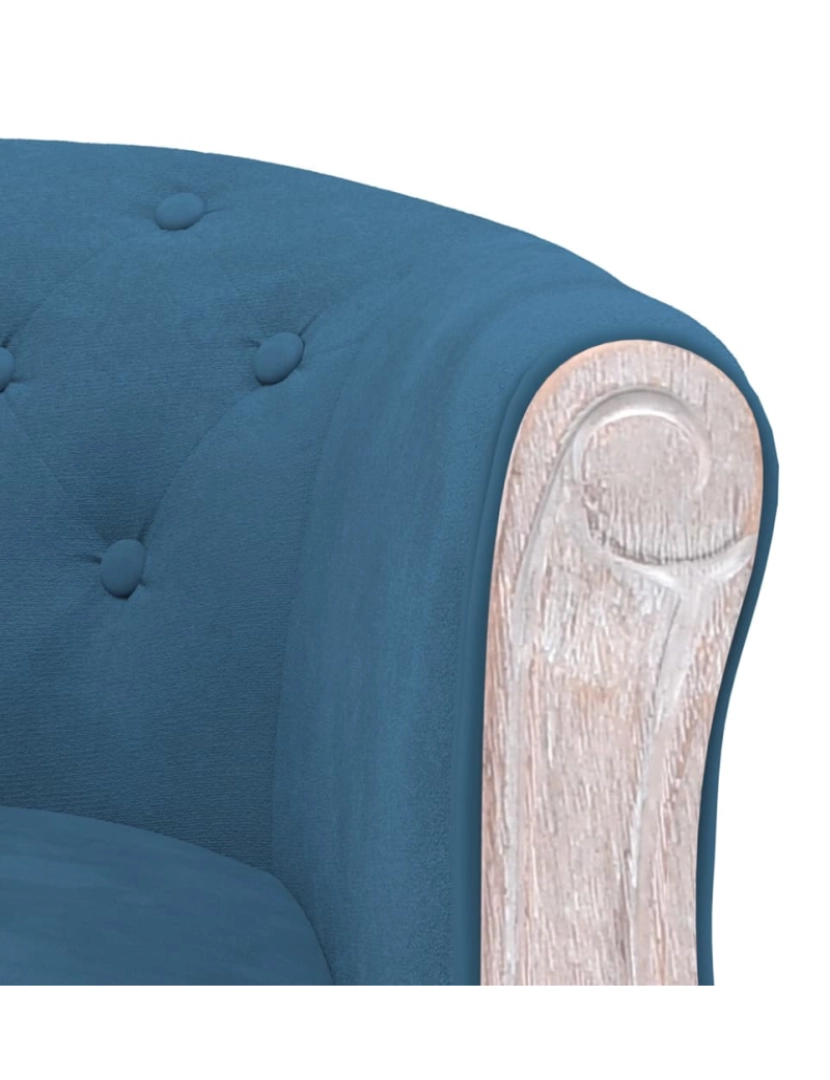 imagem de vidaXL Cadeira de jantar veludo azul7