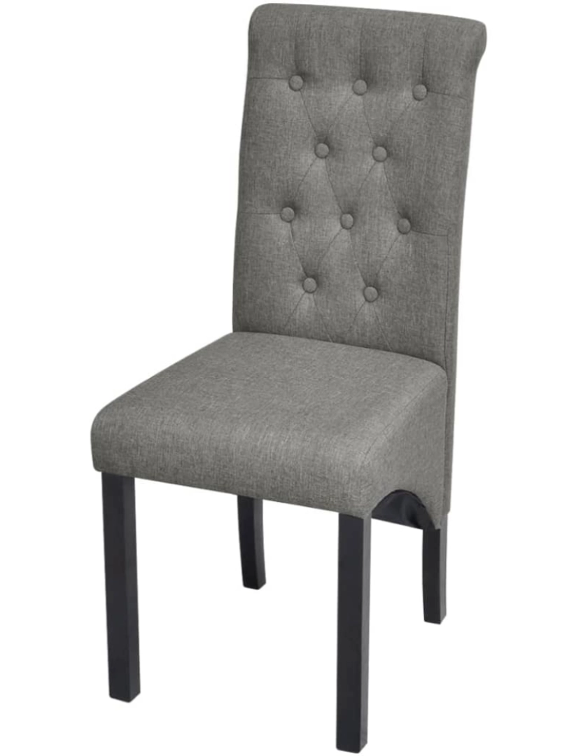 imagem de vidaXL Cadeiras de jantar 2 pcs tecido cinzento-claro3