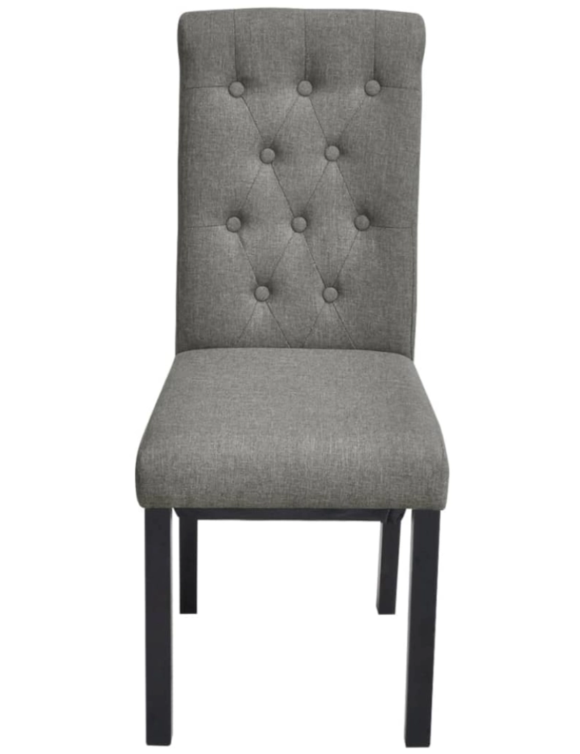 imagem de vidaXL Cadeiras de jantar 2 pcs tecido cinzento-claro4