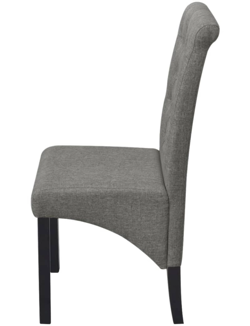 imagem de vidaXL Cadeiras de jantar 2 pcs tecido cinzento-claro5