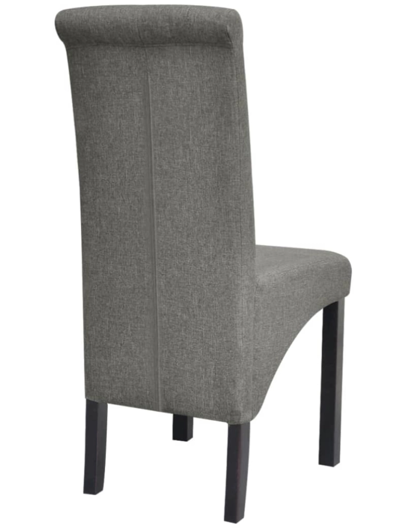 imagem de vidaXL Cadeiras de jantar 2 pcs tecido cinzento-claro6
