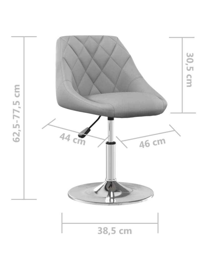 imagem de vidaXL Cadeiras de jantar giratórias 2 pcs veludo cinzento-claro10