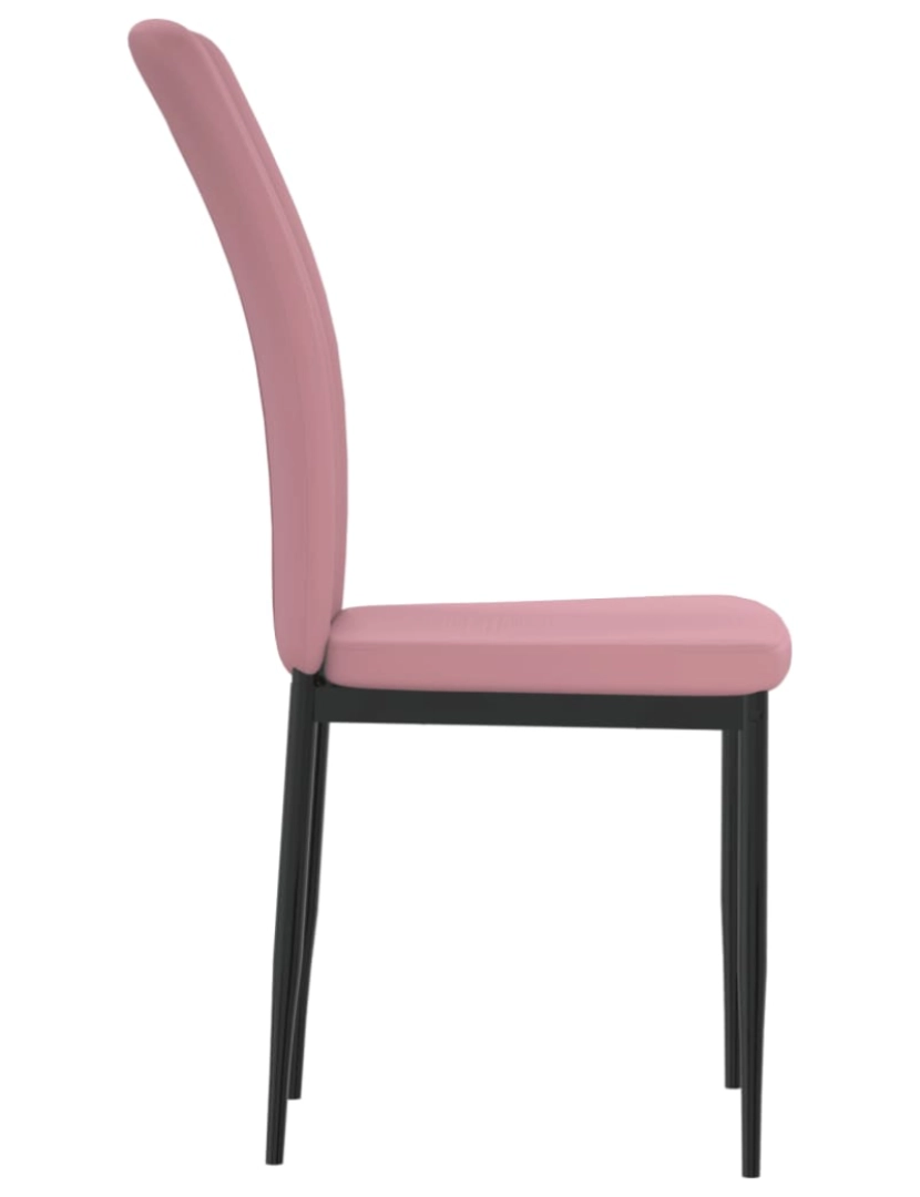 imagem de vidaXL Cadeiras de jantar 2 pcs veludo rosa6