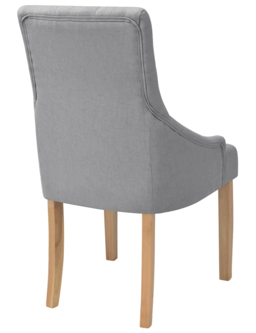 imagem de vidaXL Cadeiras de jantar 4 pcs tecido cinzento-claro5