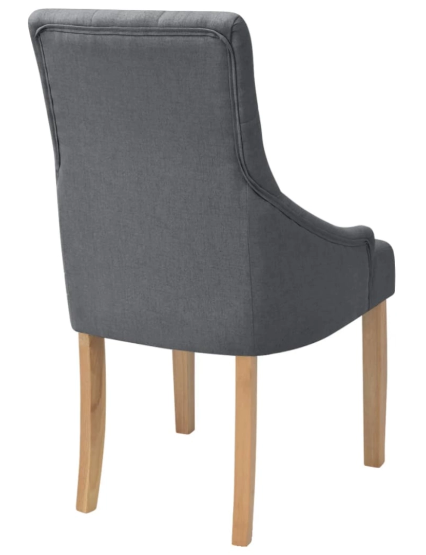 imagem de vidaXL Cadeiras de jantar 4 pcs tecido cinzento-escuro5
