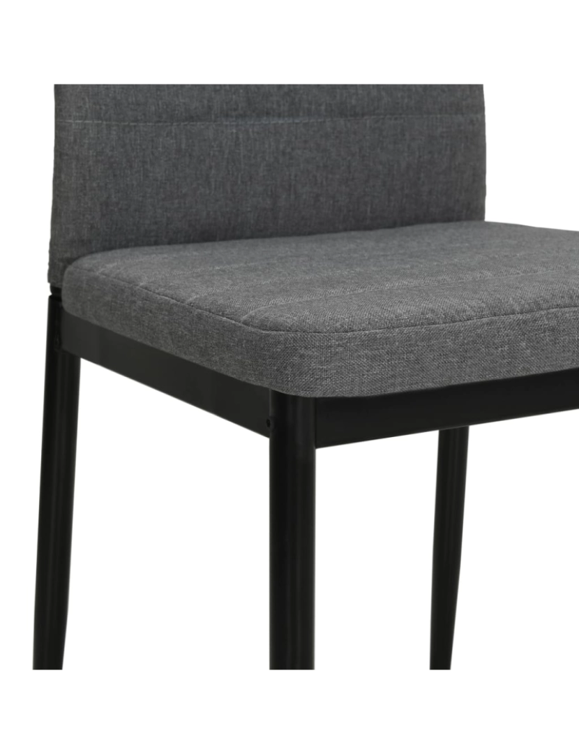 imagem de vidaXL Cadeiras de jantar 6 pcs tecido cinzento-claro7