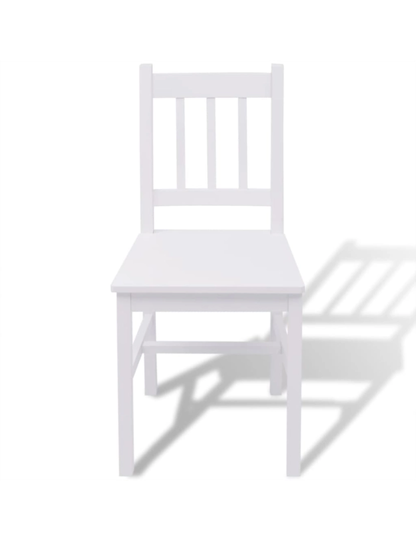 imagem de vidaXL Conjunto de jantar de 5 peças em pinho branco5