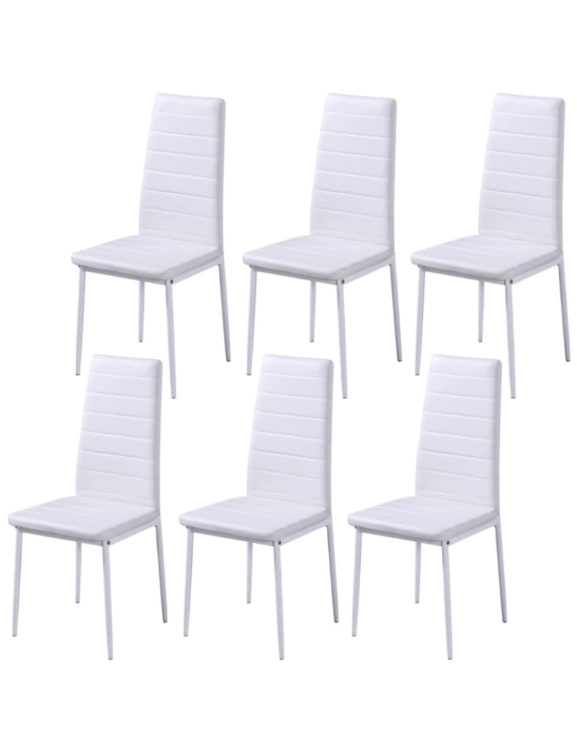 imagem de vidaXL Conjunto mesa de jantar 7 pcs preto e branco5