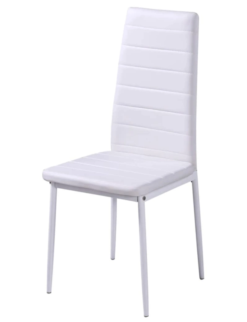 imagem de vidaXL Conjunto mesa de jantar 7 pcs preto e branco6