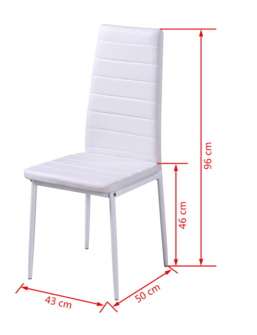 imagem de vidaXL Conjunto mesa de jantar 7 pcs preto e branco7