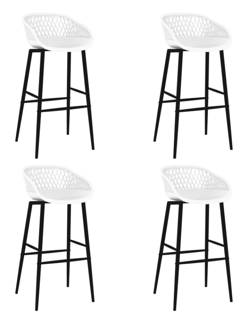 imagem de vidaXL 5 pcs conjunto de bar preto e branco7