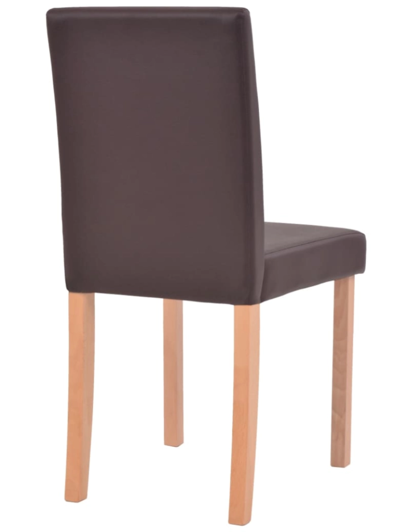imagem de vidaXL Mesa e cadeiras de jantar 7 pcs couro artif. carvalho castanho10