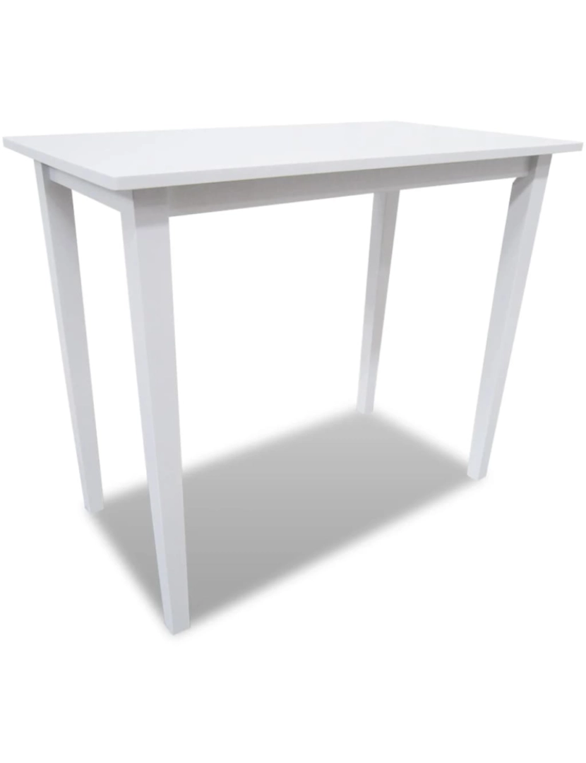 imagem de vidaXL Consola de mesa branca e conjunto de 4 cadeiras de bar3