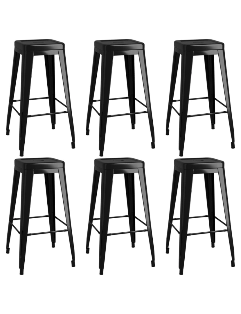 imagem de vidaXL 7 pcs conjunto de bar preto7