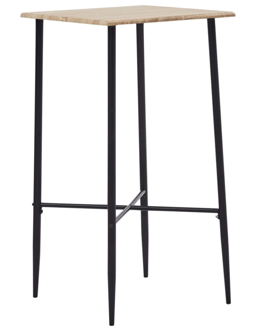 imagem de vidaXL 5 pcs conjunto de bar tecido cinzento-escuro3