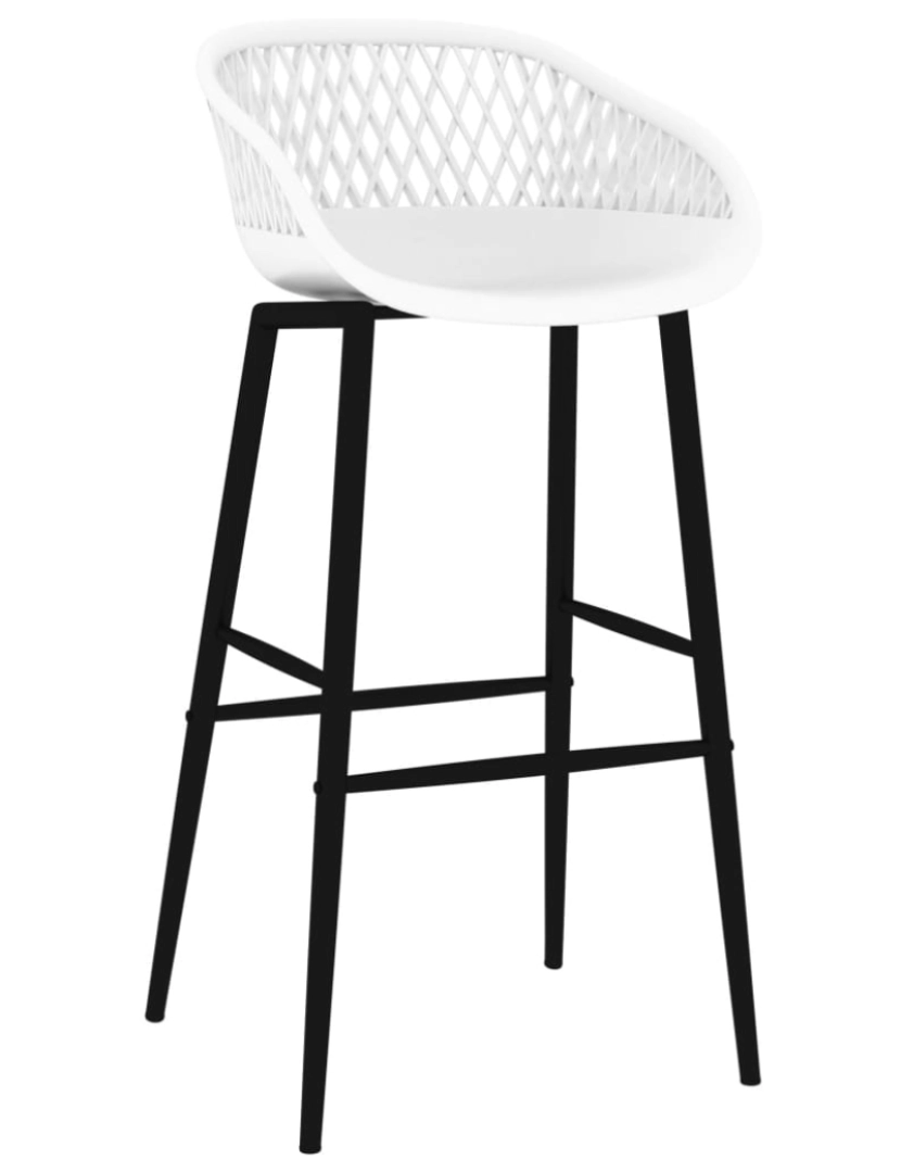 imagem de vidaXL 7 pcs conjunto de bar preto e branco8