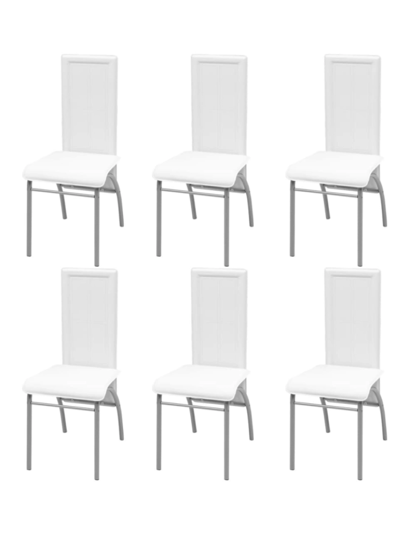 imagem de vidaXL Conjunto de jantar 7 pcs branco5