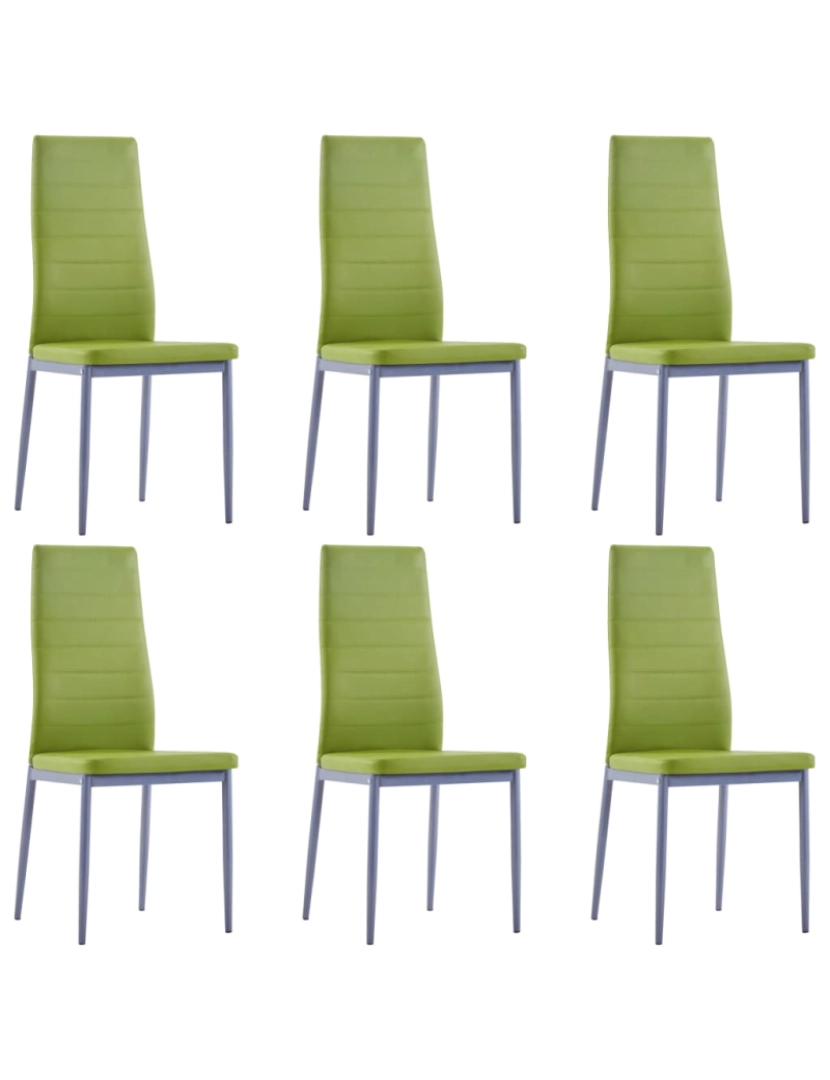 imagem de vidaXL Conjunto de jantar 7 pcs verde7