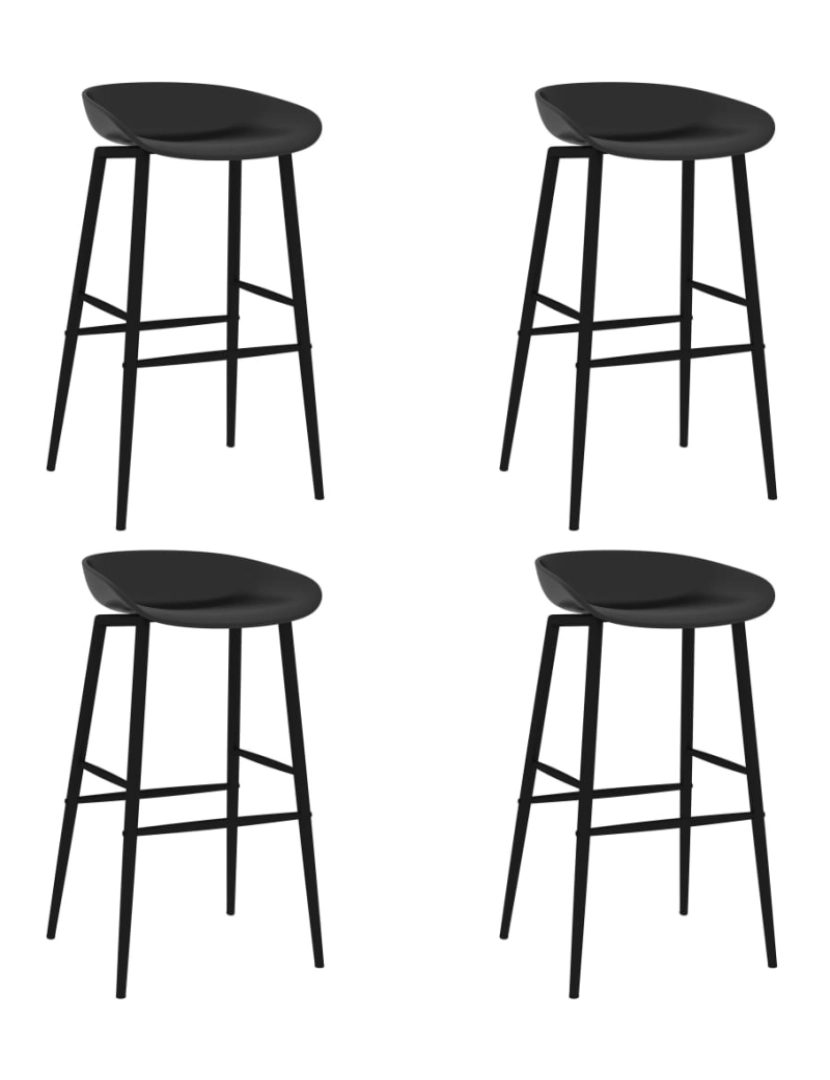 imagem de vidaXL 5 pcs conjunto de bar branco e preto7