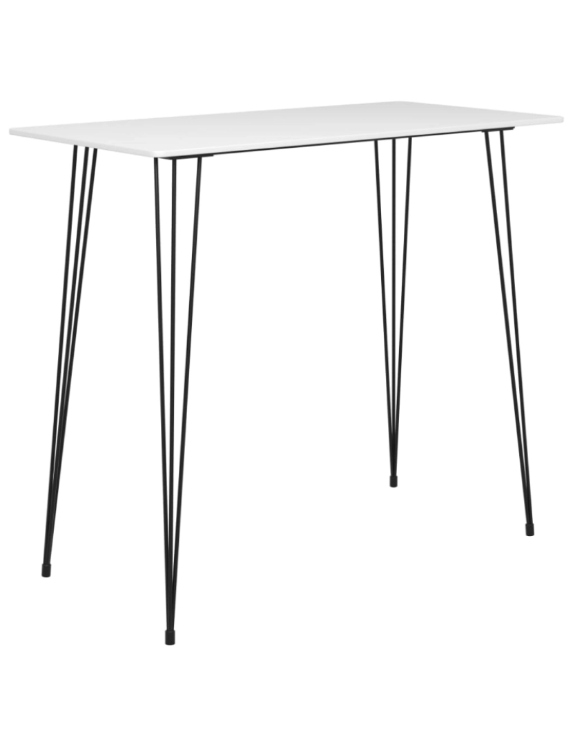 imagem de vidaXL 7 pcs conjunto de bar branco e preto3