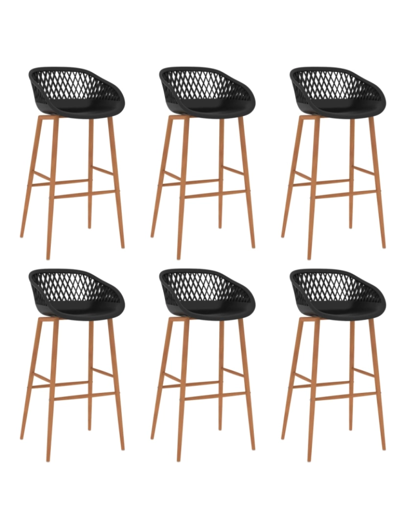 imagem de vidaXL 7 pcs conjunto de bar preto7