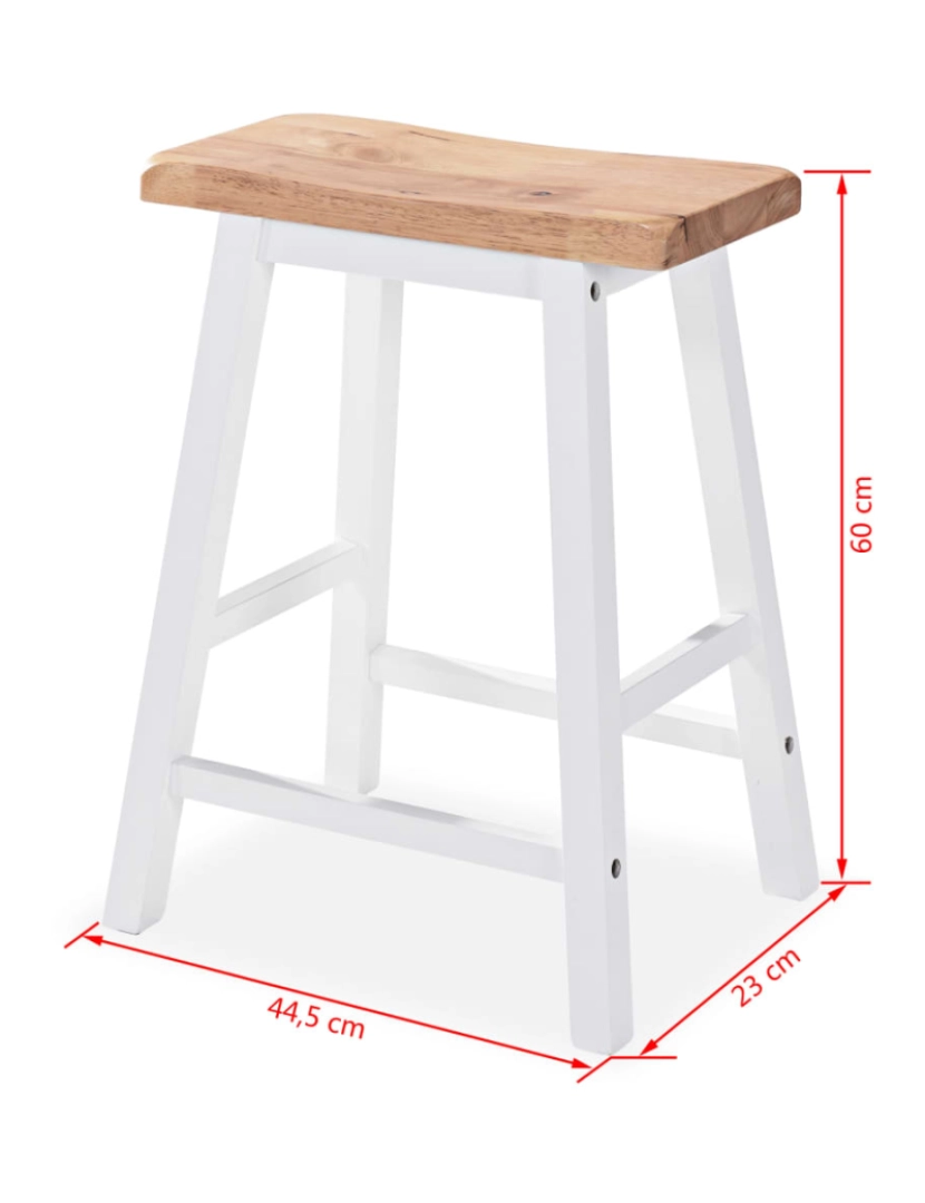 imagem de vidaXL Conjunto de bar 3 pcs MDF branco10