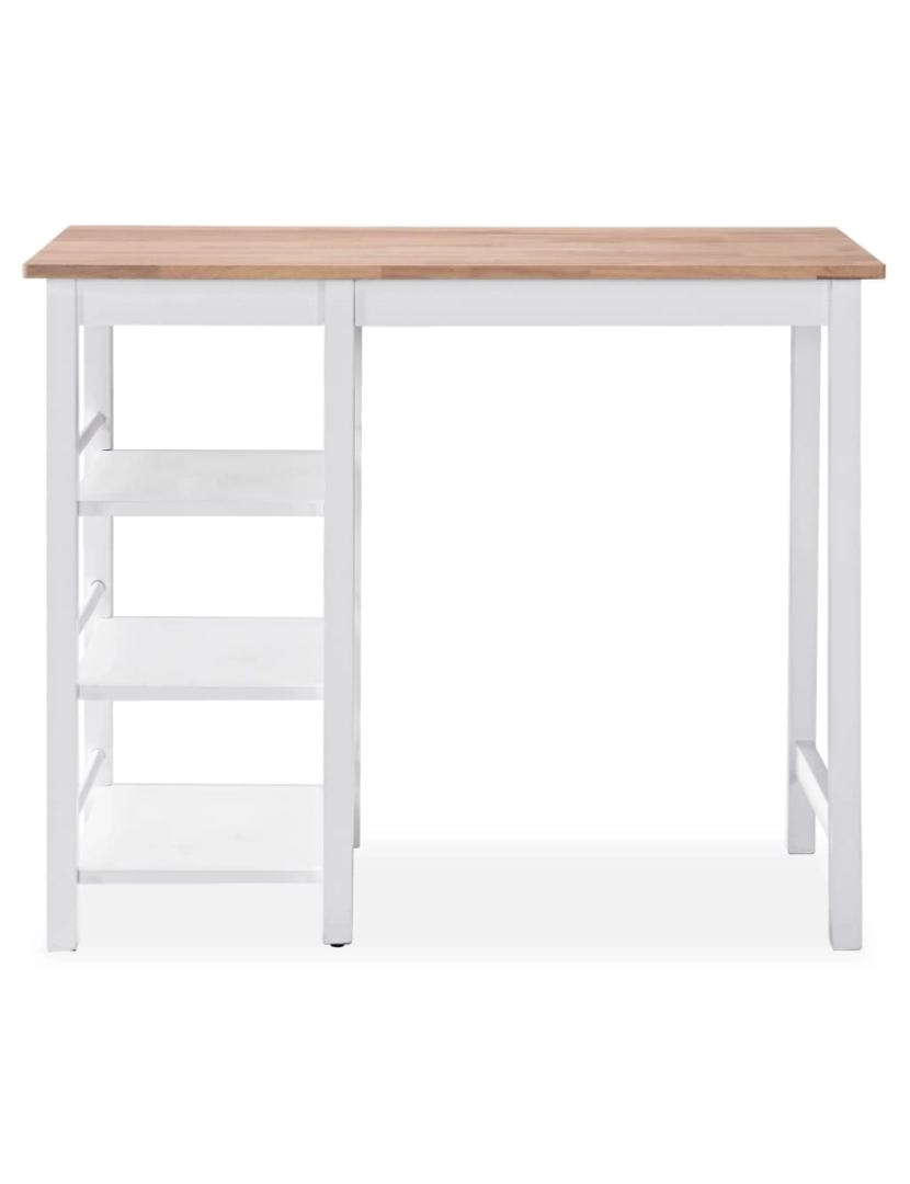 imagem de vidaXL Conjunto de bar 3 pcs MDF branco5