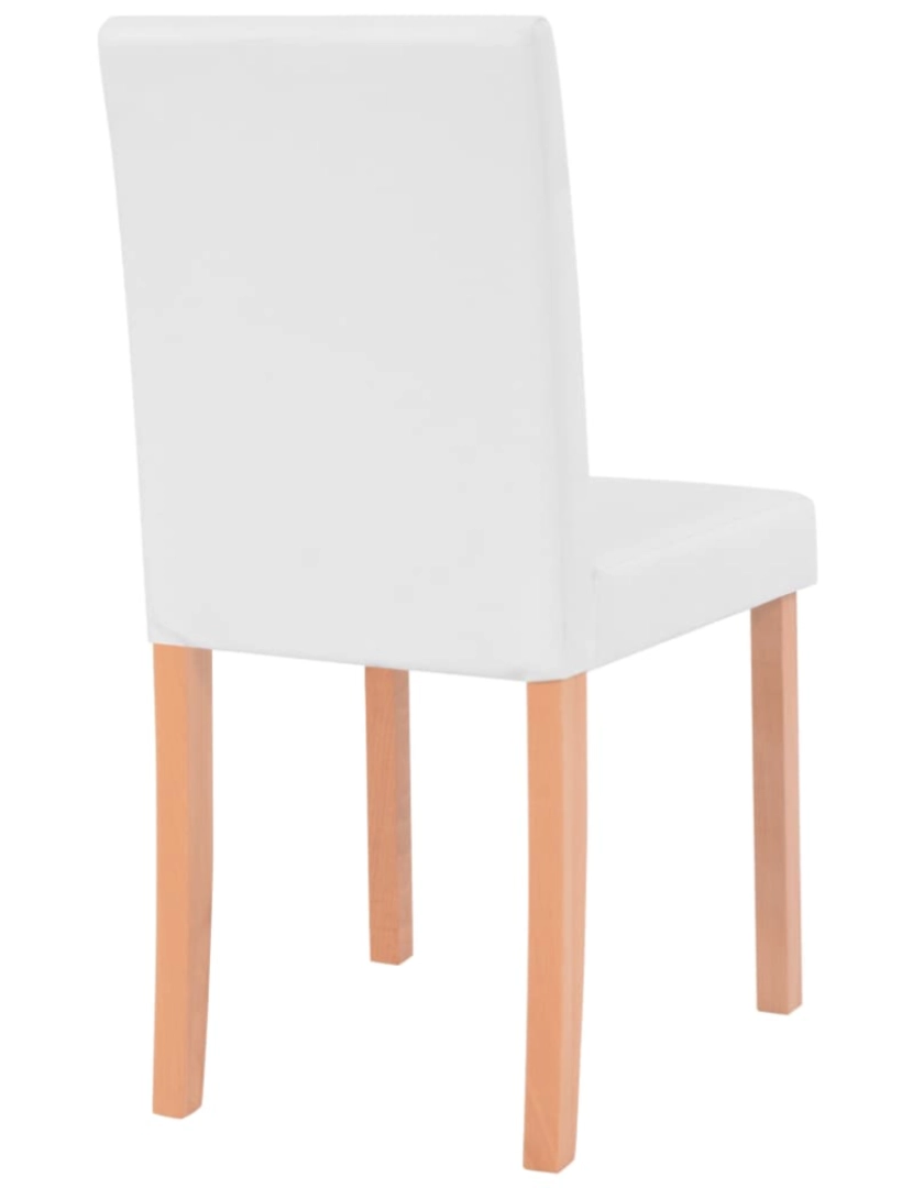 imagem de vidaXL Mesa e cadeiras de jantar 7 pcs couro artificial carvalho creme10