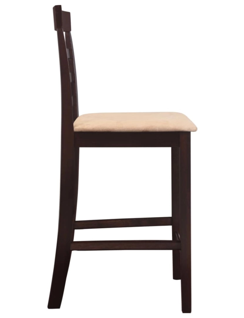 imagem de vidaXL Conjunto mesa de bar de madeira e 4 cadeiras, castanho6