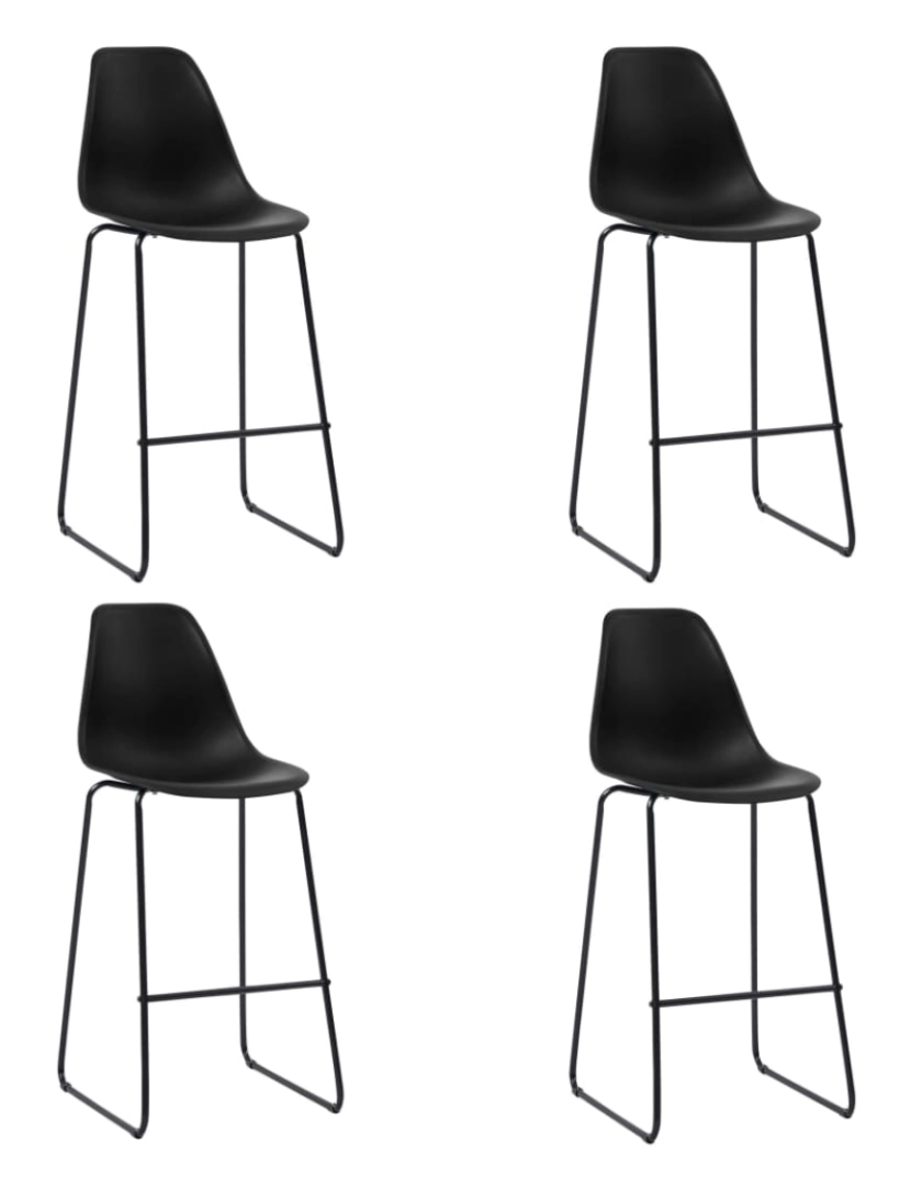 imagem de vidaXL 5 pcs conjunto de bar plástico preto8