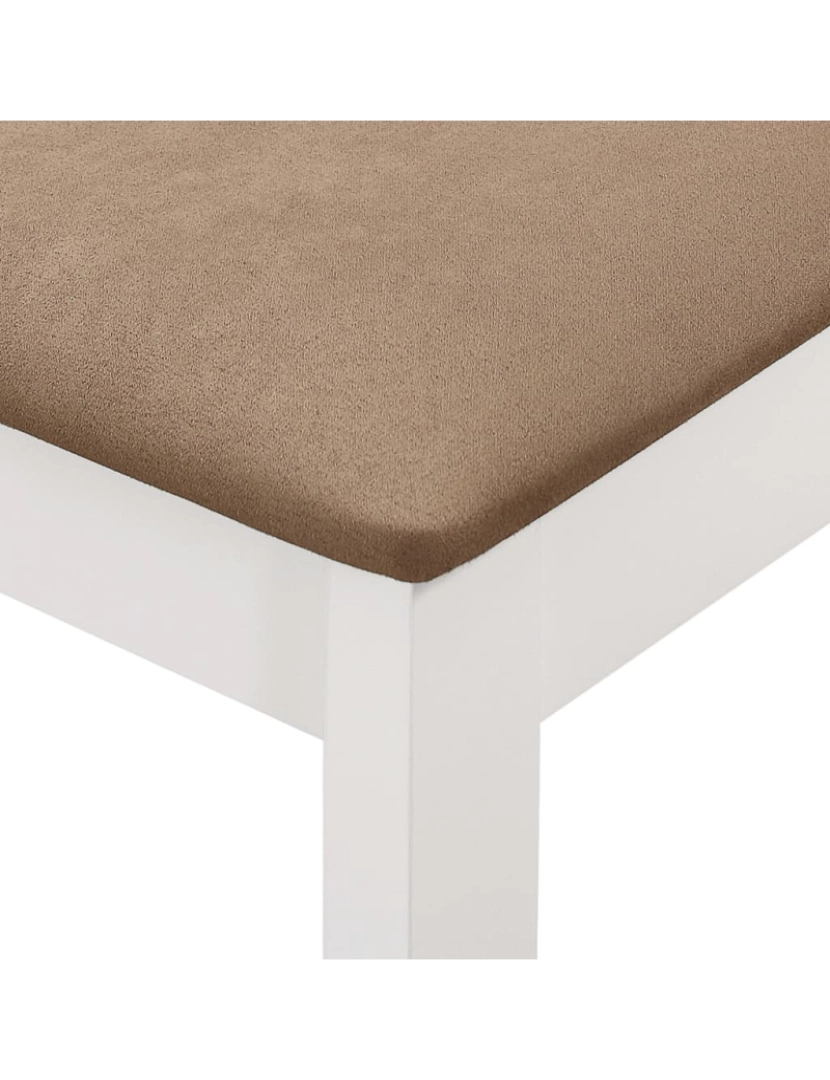 imagem de vidaXL 5 pcs conjunto de jantar MDF branco11