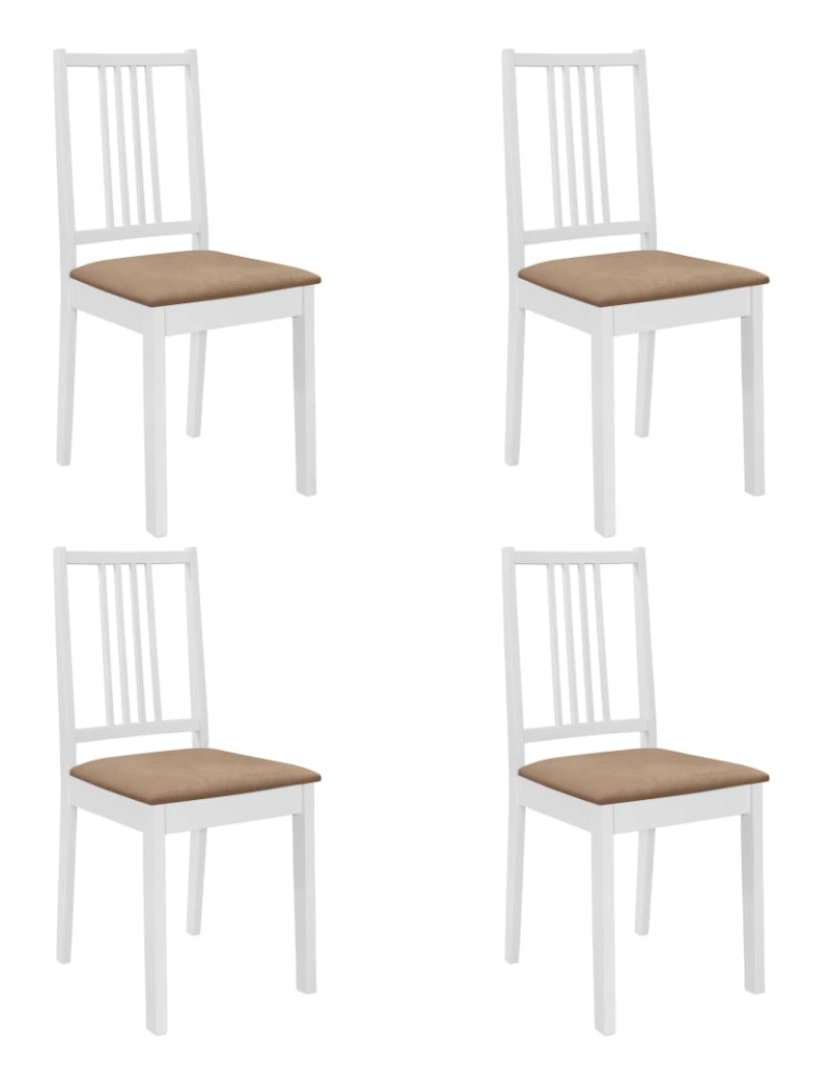 imagem de vidaXL 5 pcs conjunto de jantar MDF branco6