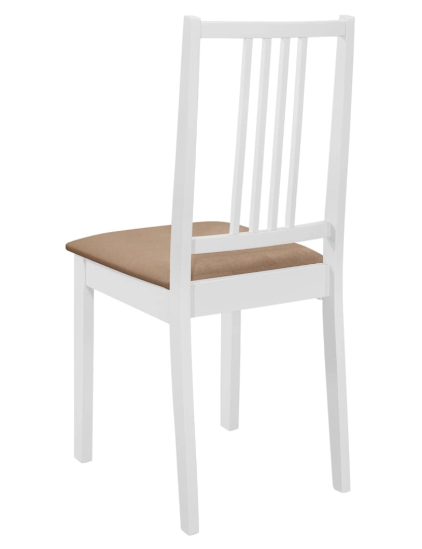 imagem de vidaXL 5 pcs conjunto de jantar MDF branco9