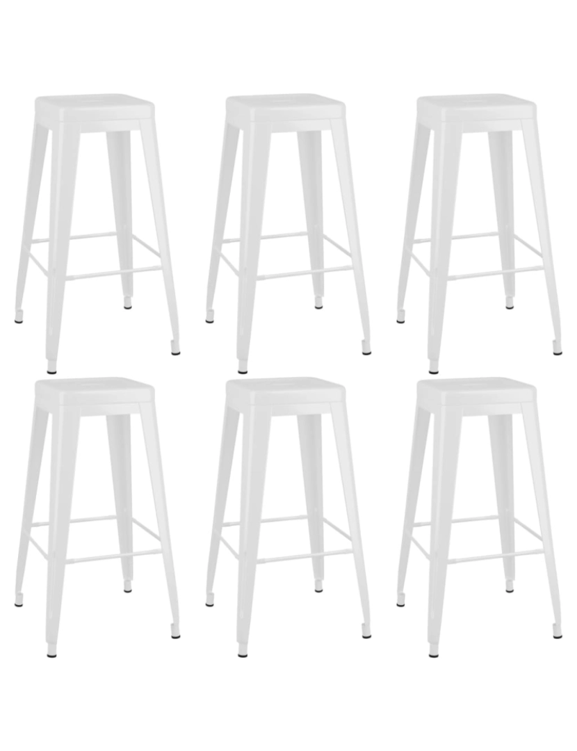 imagem de vidaXL 7 pcs conjunto de bar branco7