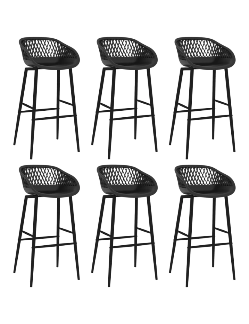 imagem de vidaXL 7 pcs conjunto de bar preto7