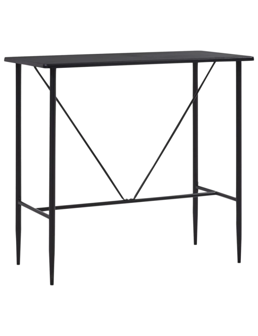 imagem de vidaXL 5 pcs conjunto de bar plástico preto3