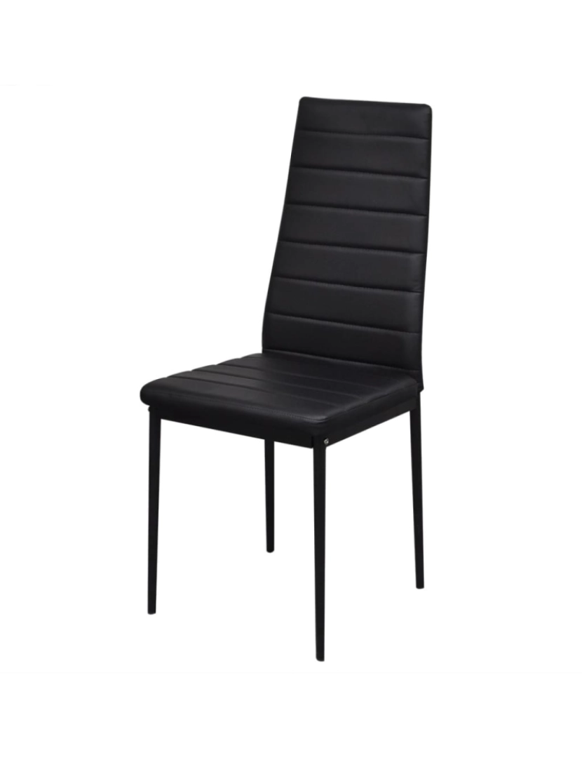 imagem de vidaXL Conjunto mesa de jantar 7 pcs preto6