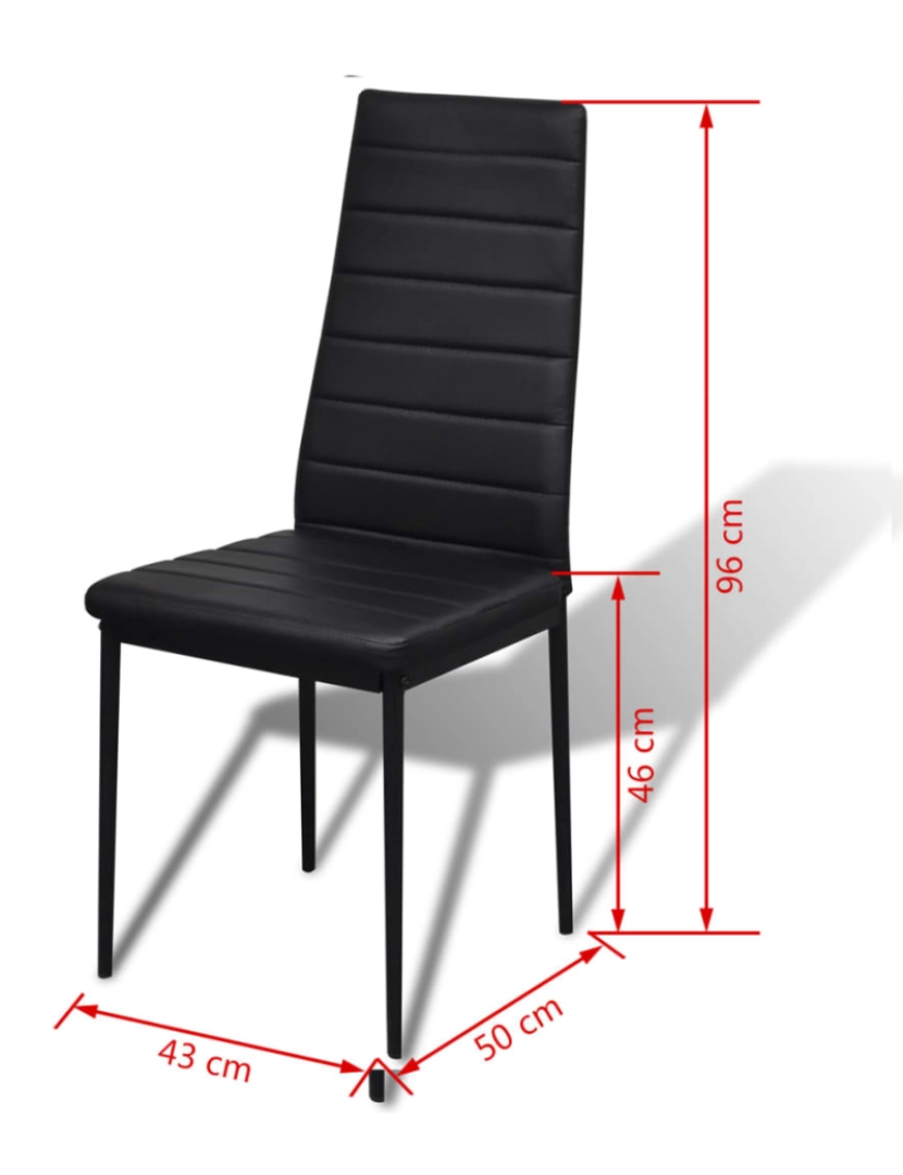 imagem de vidaXL Conjunto mesa de jantar 7 pcs preto7