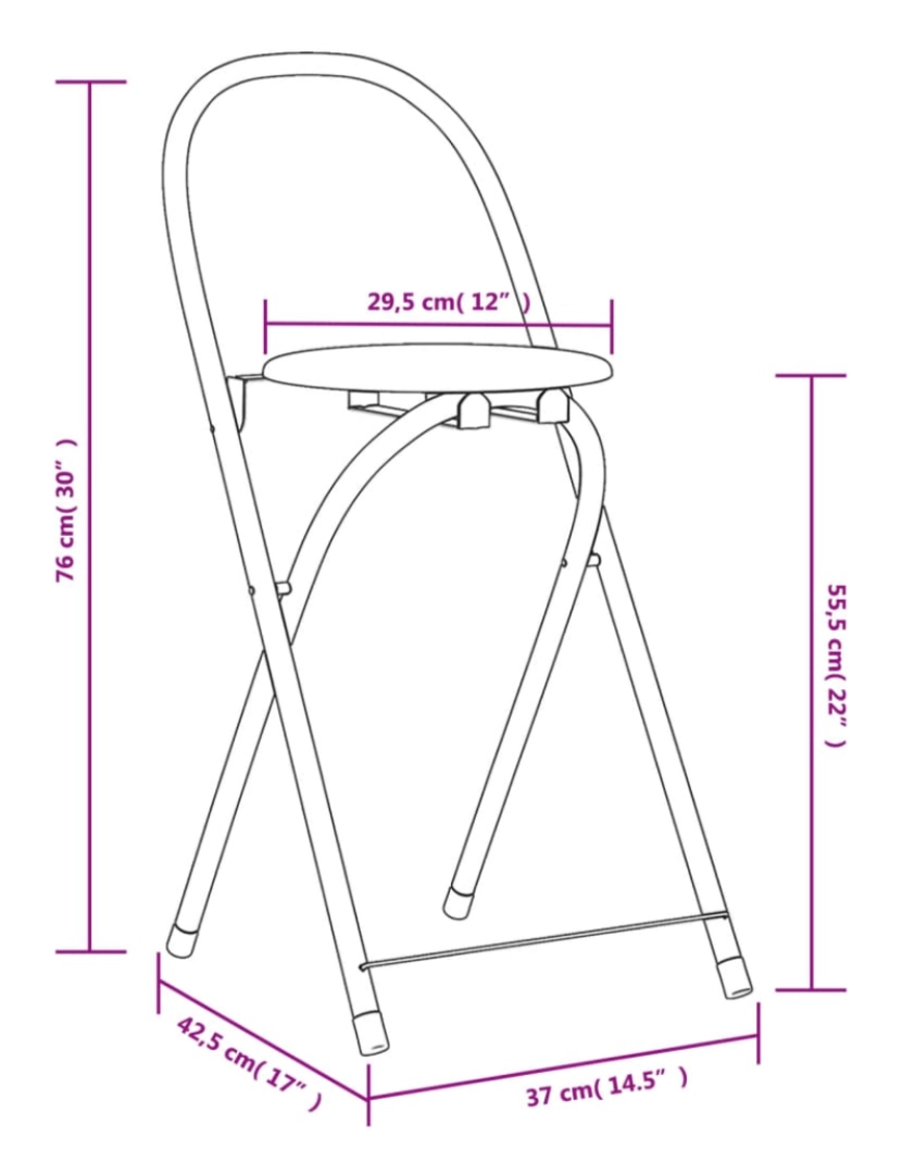 imagem de vidaXL Conjunto de jantar dobrável 5 pcs MDF10