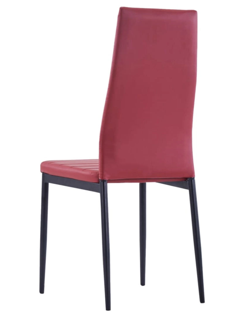 imagem de vidaXL Conjunto de jantar 5 pcs vermelho tinto11