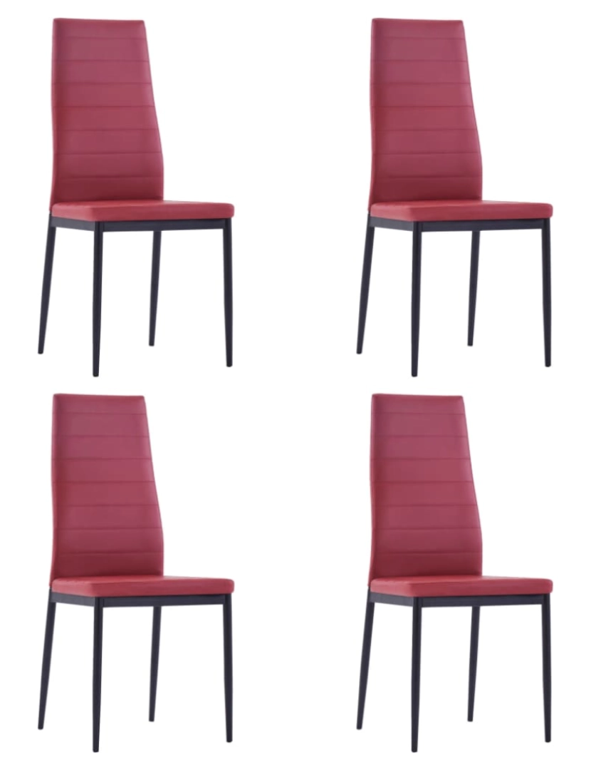 imagem de vidaXL Conjunto de jantar 5 pcs vermelho tinto7