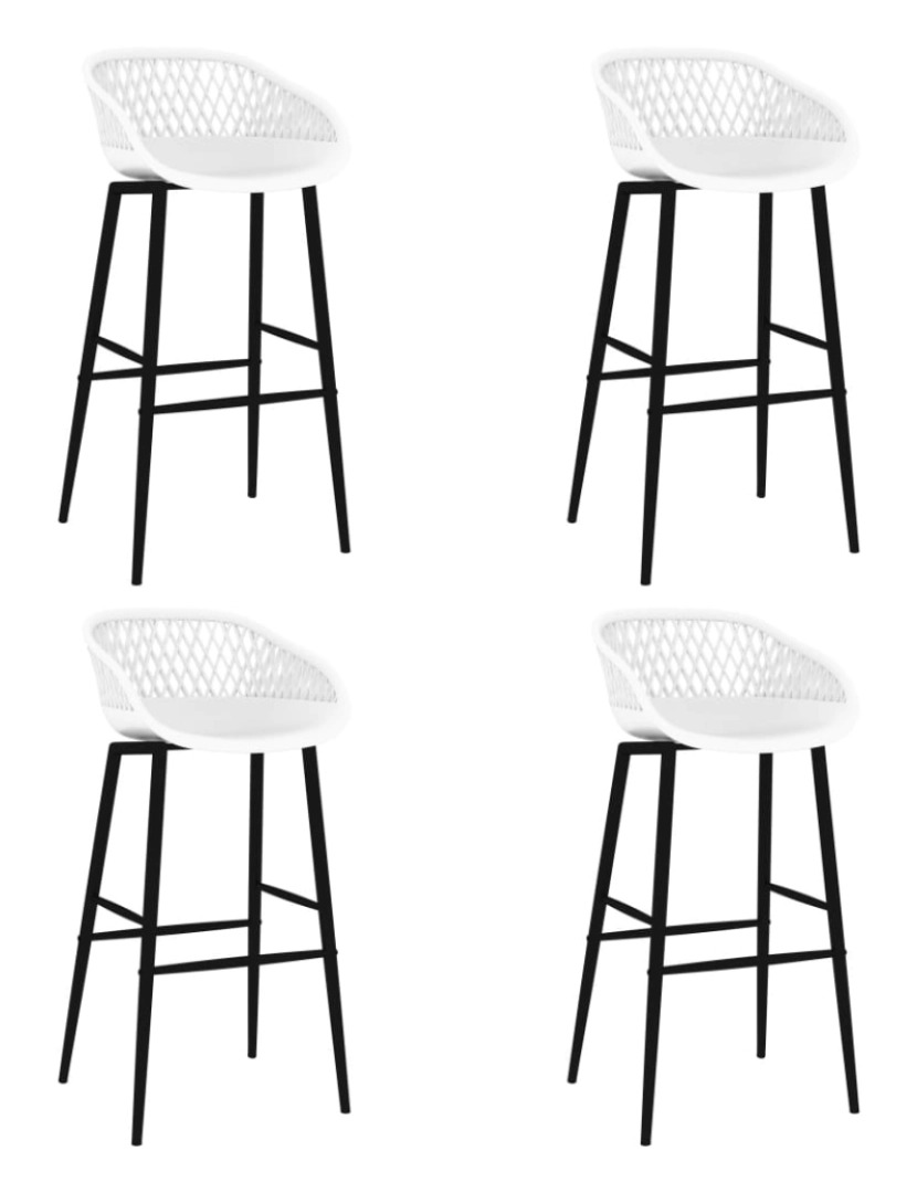 imagem de vidaXL 5 pcs conjunto de bar preto e branco7