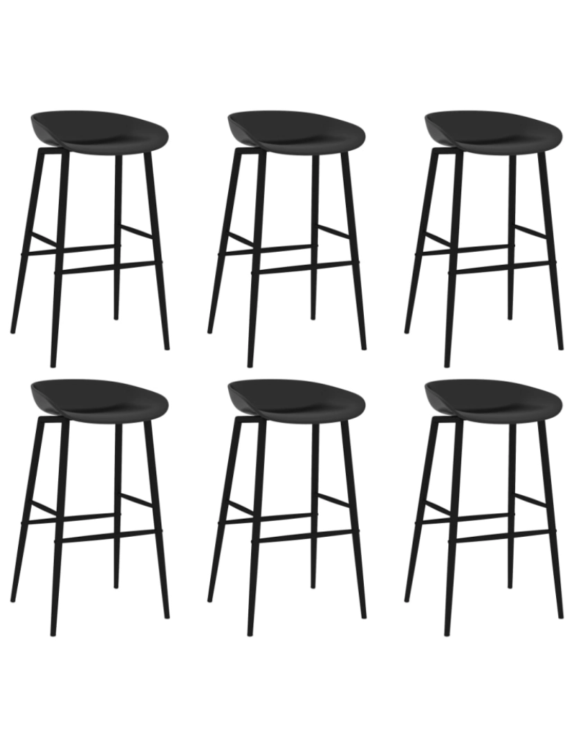 imagem de vidaXL 7 pcs conjunto de bar preto7