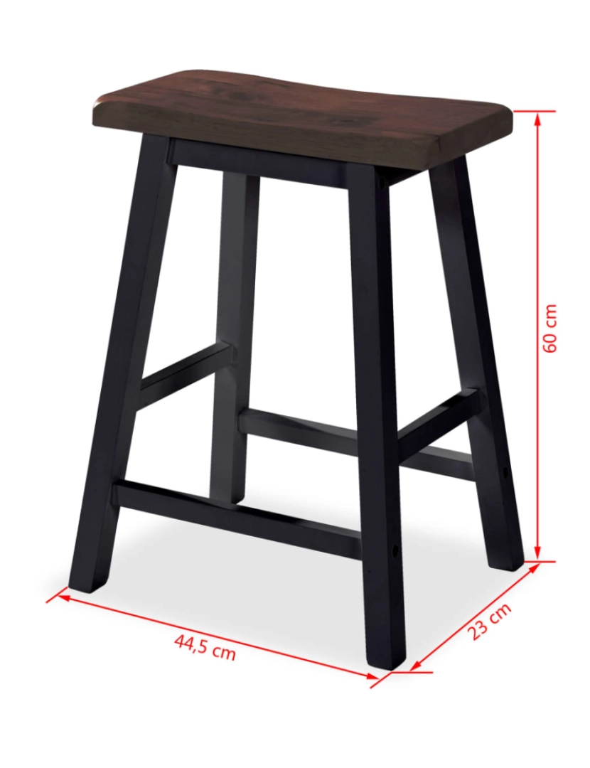 imagem de vidaXL Conjunto de bar 3 pcs MDF preto10