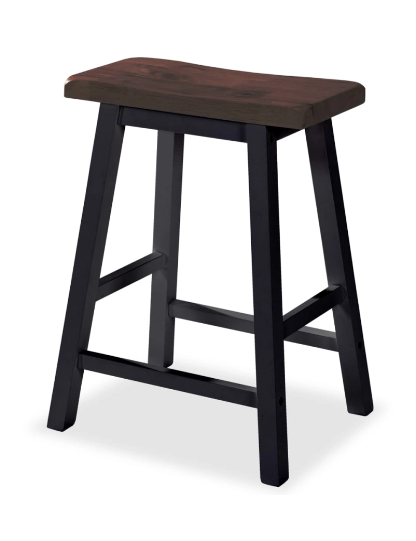 imagem de vidaXL Conjunto de bar 3 pcs MDF preto6