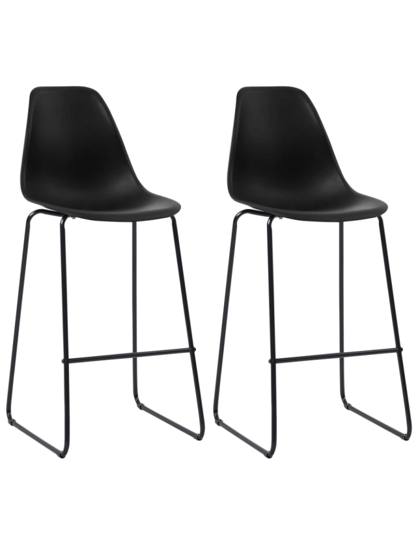 imagem de vidaXL 3 pcs conjunto de bar plástico preto7