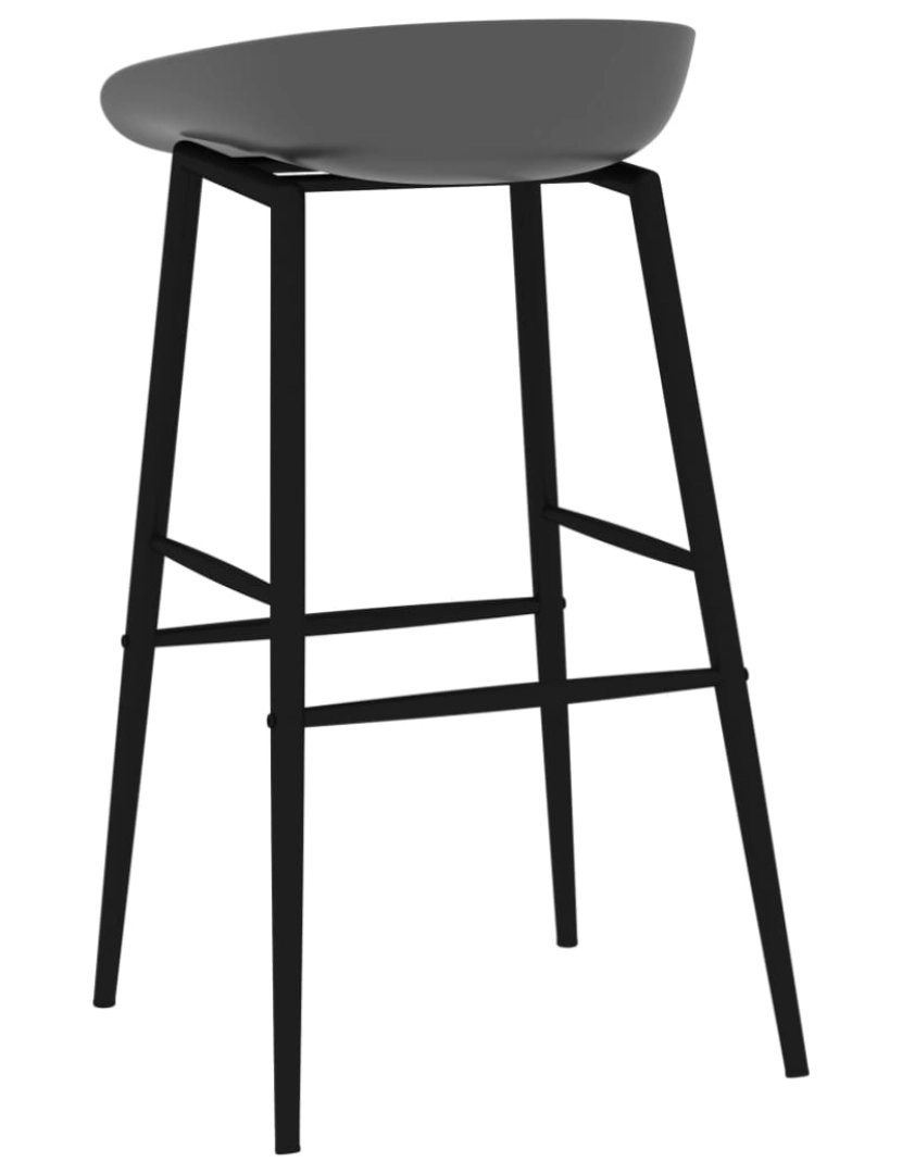 imagem de vidaXL 7 pcs conjunto de bar preto e cinzento11