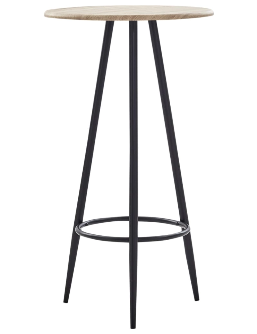 imagem de vidaXL 3 pcs conjunto de bar tecido cinzento-escuro3