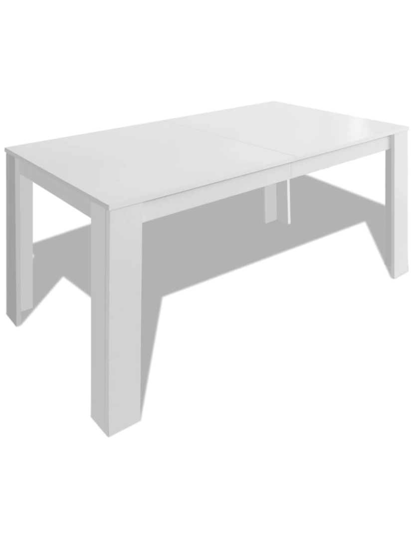 imagem de vidaXL Mesa de jantar 140 x 80 x 75 cm branco3